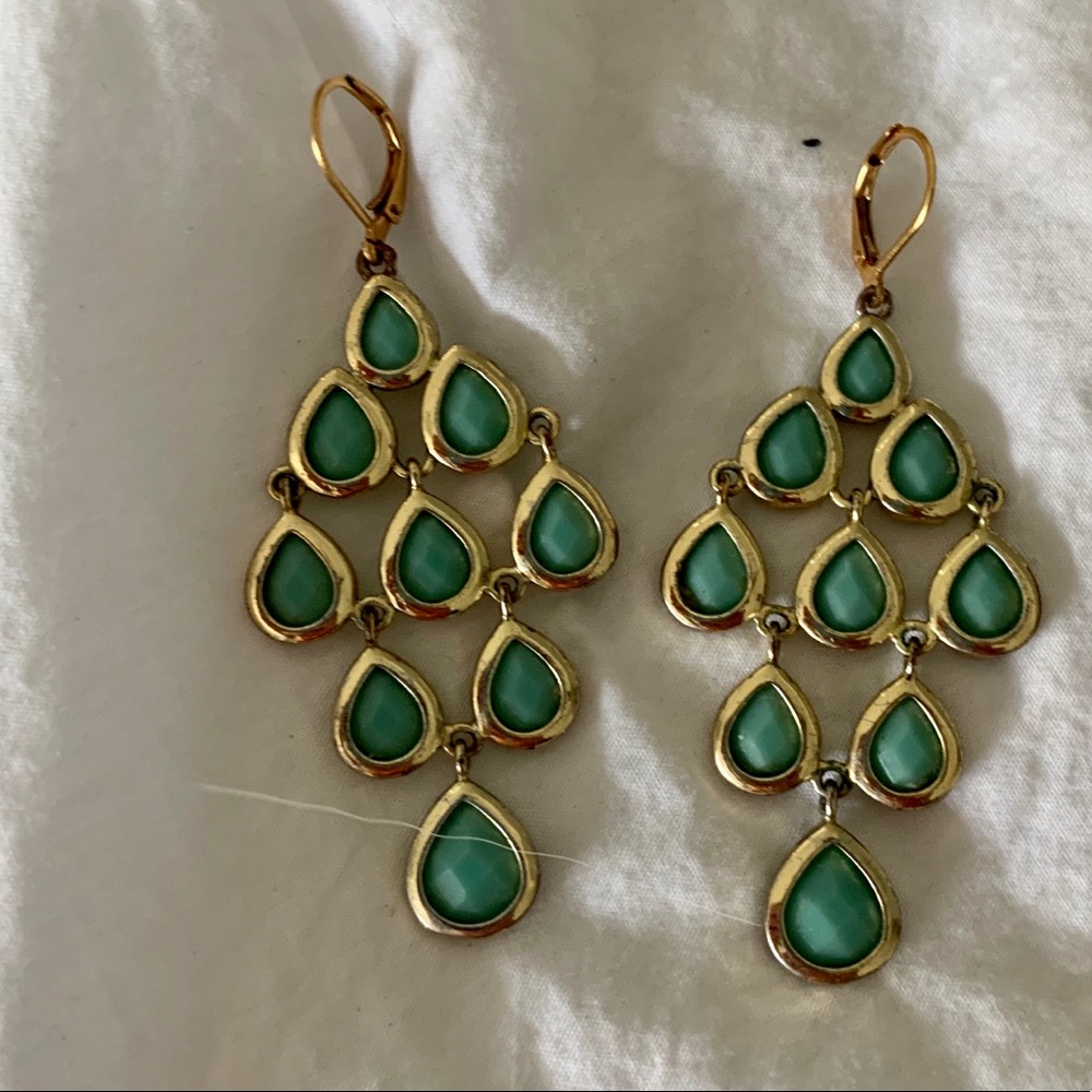 Gold and turquoise earrings